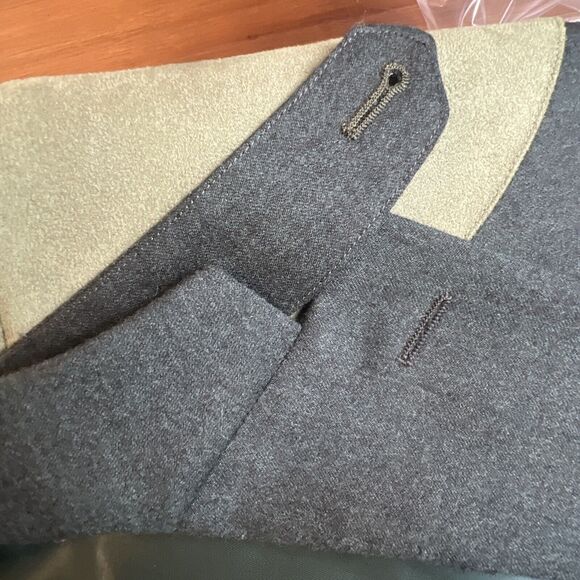 Henry David Clothiers 100% Wool Dark Green Blazer Men's Size 44? Green Patches - Picture 7 of 8